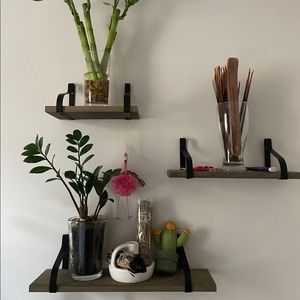 Wall Shelf and Tray Decor